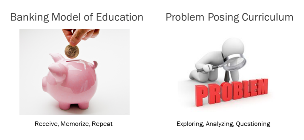 banking model of education versus a problem posing curriculum